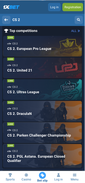1xBet CS2 esports betting odds
