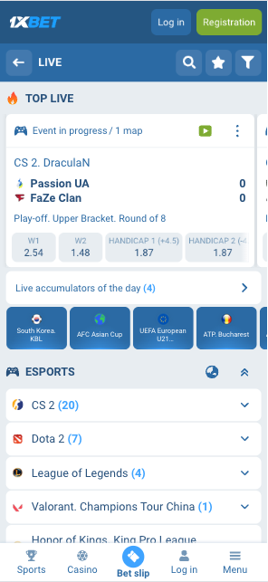 1xBet CS2 live esports betting odds
