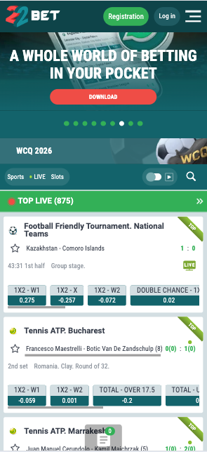 22Bet Mobile Site betting app