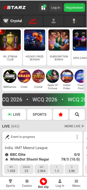 888Starz India Mobile Site betting app