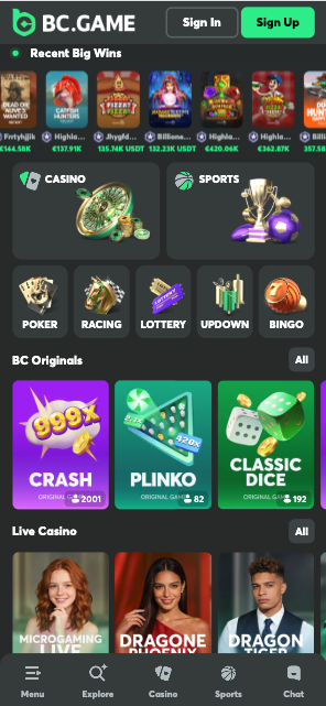 BC.GAME India app mobile betting site