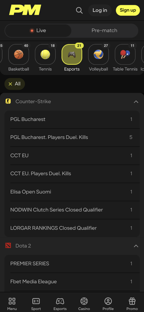 CS2 esports betting odds Parimatch India
